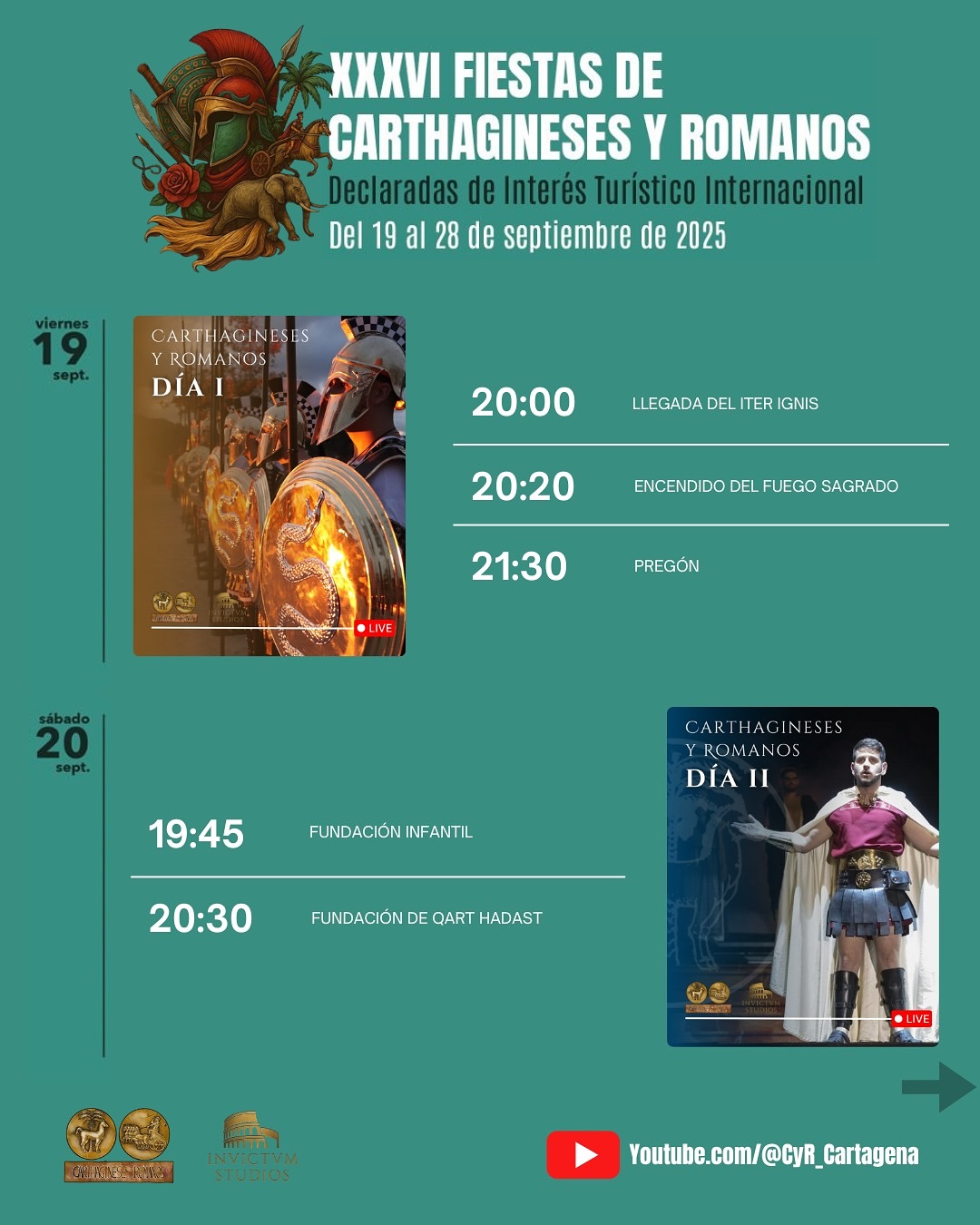 CARTHAGINESES Y ROMANOS EN STREAMING SIGUE LAS FIESTAS DE CARTAGENA EN 